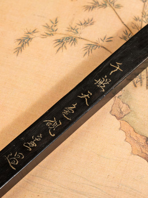 乌木阴刻梅花诗文镇纸 商品图2