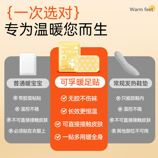可孚艾草蒸汽暖足贴三阴交脚踝热敷贴脚底脚腕发热艾灸暖宝宝暖脚 商品图1