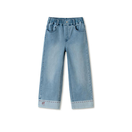 【balaOne】巴拉巴拉童装儿童裤子女童2025新款春秋装牛仔裤直筒 商品图4