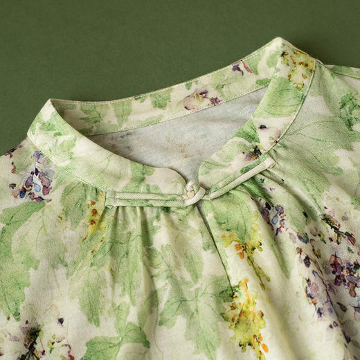 【林栖设计小店】绵羊毛T恤印花优雅国风修身显瘦2026早春新款长袖上衣女T1961237 商品图7