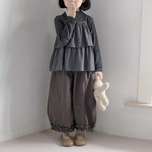 裁缝学苑TQ182女童韩系套装纸样儿童森系叠穿打底衫吊带裤子三件套样板图纸 商品图4