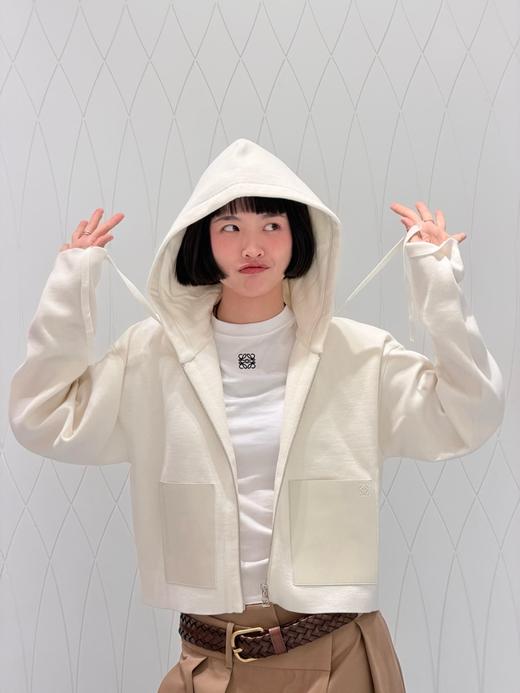 罗意威 25Fw秋冬新款 皮牌羊毛拉链连帽针织开衫（DQJ*MM） 商品图0