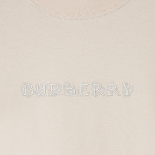 【一】BURBERRY 巴宝莉 男士佩斯利徽标棉质圆领短袖T恤 米色 8097874 C1409 商品图1