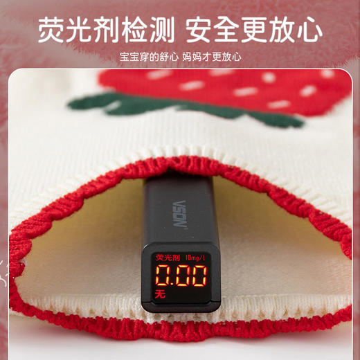 可爱草莓提花纯棉A类婴儿毛衣秋冬花边领口针织柔软甜美女童上衣 商品图3