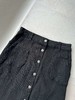 贝壳三 高腰纯色简约排扣牛仔裙小A字微包臀遮肉半身裙C110821 商品缩略图1
