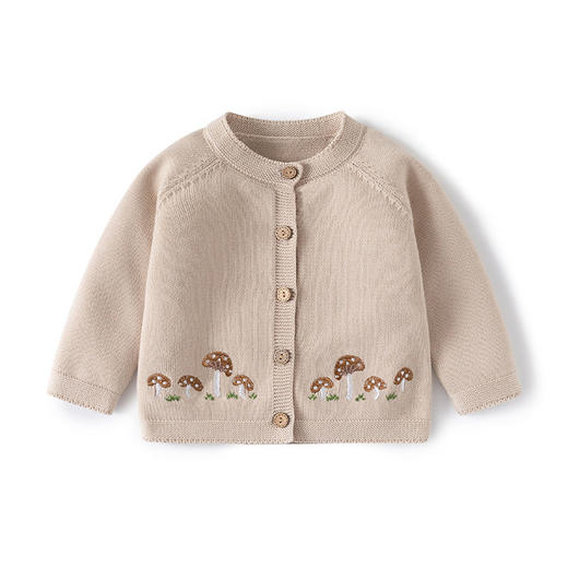 蘑菇朵朵韩版婴儿开衫毛衣A类秋冬纯棉针织宝宝毛衣开衫儿童外套 商品图4