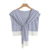 薄款时尚条纹针织百搭坎肩搭肩 商品缩略图1