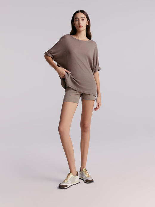 Her Senses｜时装 12HTS08J1 宽松拼接短袖 [ 岩石灰GY08 / 含羞草黄YL06 ] 商品图1