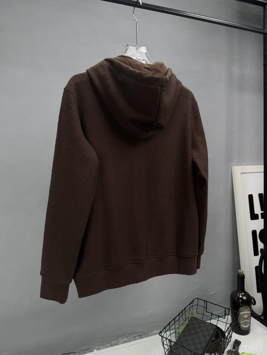 轻奢老花提花男士秋冬加绒拉链连帽卫衣外套 特惠 Z-15706 商品图3