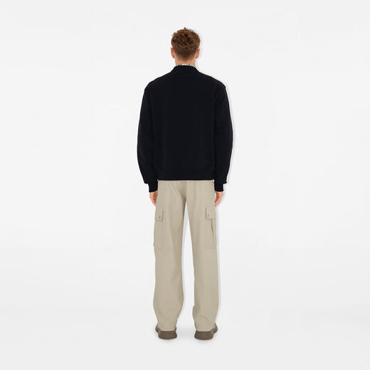 【一】BURBERRY 巴宝莉 男士徽标装饰棉质混纺运动卫衣 黑色 8097822 C1413 商品图4