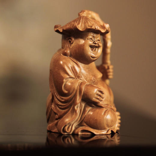 【青山特惠】老山檀香 | 和气生财·弥勒 摆件 一木雕成 b40 商品图7