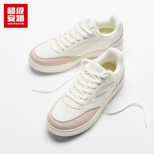 超级安踏BASIC丨板鞋女鞋夏季经典小白鞋厚底增高休闲鞋子女122538003U 商品图8