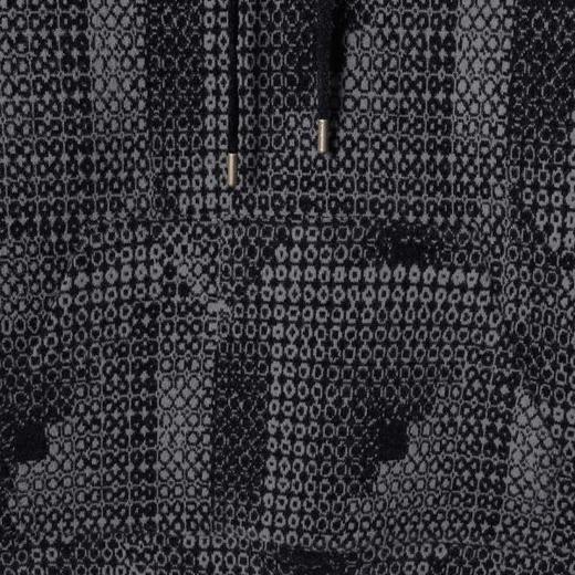 WY1286SDSA男士秋冬新款痞帅男装简约撞色格子提花抽绳连帽卫衣百搭宽松 商品图3