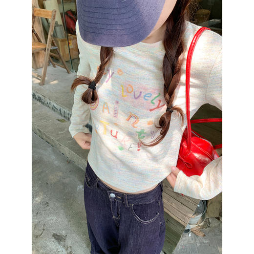 【129元任选2件】现货！彩色字母印花T恤 商品图4