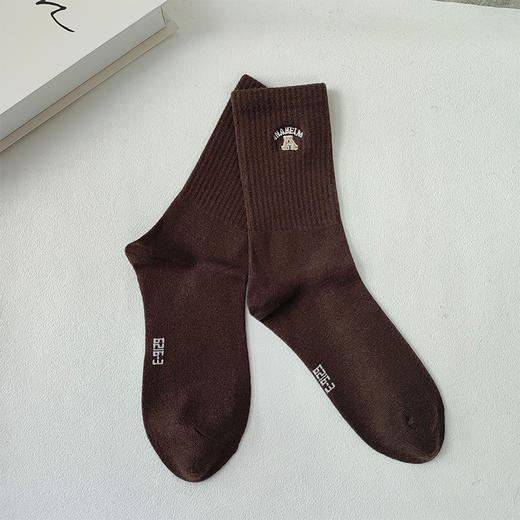 刺绣百搭堆堆袜防臭美拉德中筒袜-纪念日百货门店同款167751421 商品图4