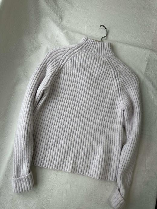 贝壳三 基础款半高领含羊毛弹力针织衫袖口翻边舒适毛衣C110813 商品图2