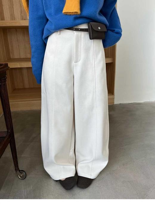 GZ软糯毛呢加绒加厚高腰阔腿西装休闲裤(LH)(LD)-纪念日百货167998829 商品图4