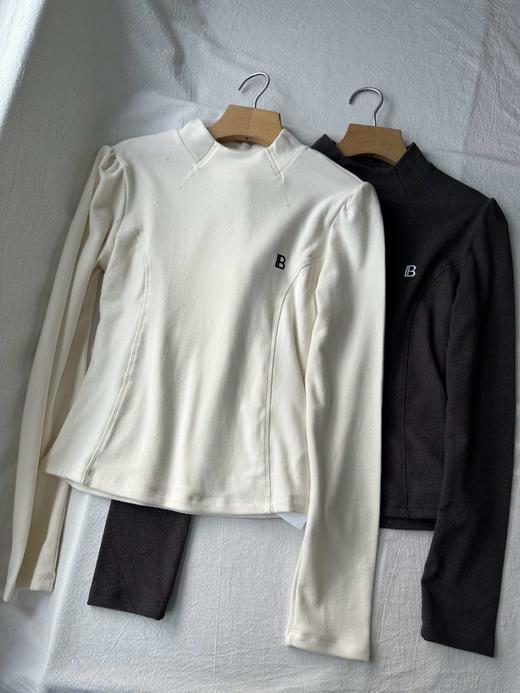 贝壳三 气质半高领柔软亲肤磨毛打底衫保暖修身内搭上衣C110803 商品图0