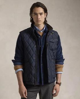 拉夫lao伦 Beaton菱格绗缝轻量多功能棉马甲
