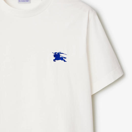 【一】BURBERRY 巴宝莉 男士马术骑士刺绣徽标棉质圆领短袖T恤 白色 8088295 B7347 商品图2