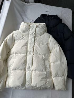 贝壳三 防泼水宽松短款轻薄羽绒服女防风纯色连帽外套C110806