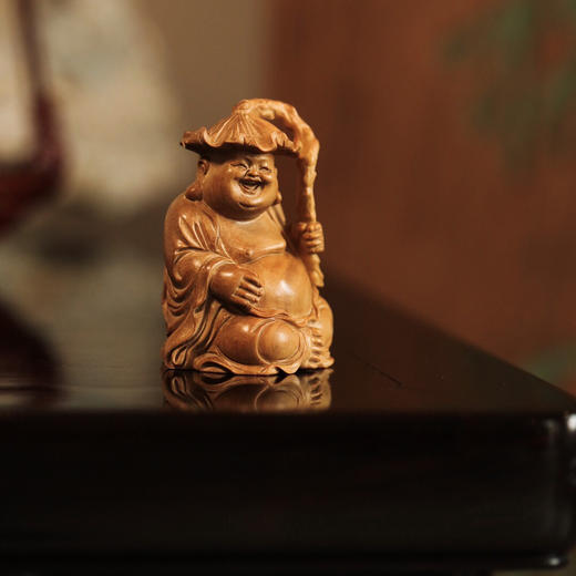 【青山特惠】老山檀香 | 和气生财·弥勒 摆件 一木雕成 b40 商品图2