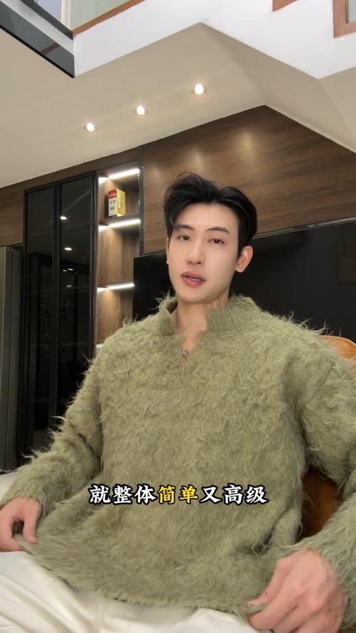 72376SDSA男士秋冬新款痞帅男装老钱风纯色V领毛衣百搭宽松套头上衣潮 商品图0