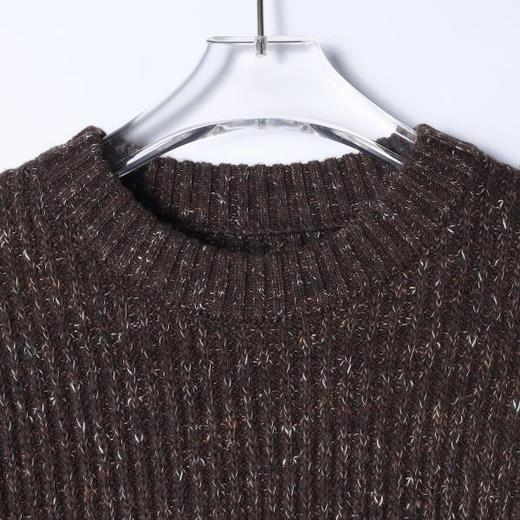 SDSA男士秋冬新款痞帅男装慵懒风下摆拼接圆领毛衣潮流百搭针织衫 商品图2