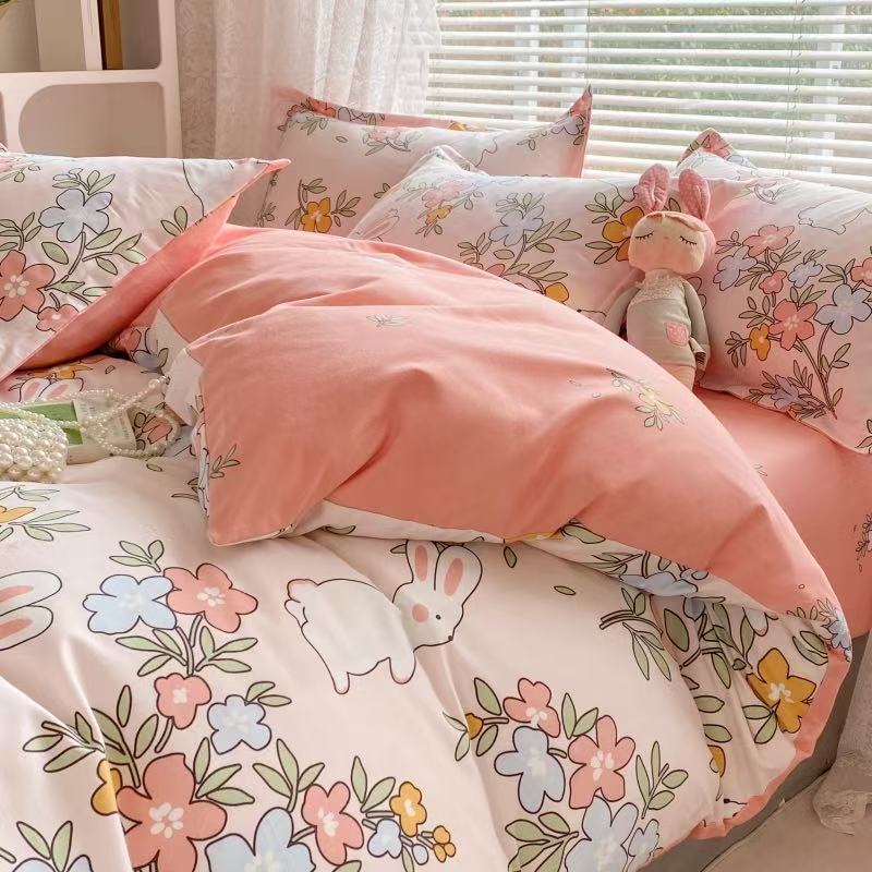 【冬季磨毛 超值特惠】Miss lolo 新款40S磨毛四件套 吸湿透气 亲肤细腻 多款可选