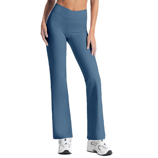 跃牌【颜值有理】系列 V腰瑜伽裤运动阔腿裤欧美提臀高腰休闲喇叭裤运动瑜伽服长裤YK1332 商品图3