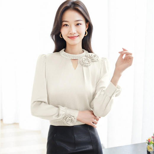 KQL B43N1993时尚气质修身显瘦衬衫 商品图0