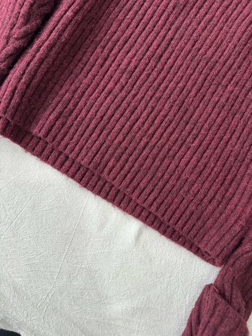 贝壳三 基础款半高领含羊毛弹力针织衫袖口翻边舒适毛衣C110813 商品图12