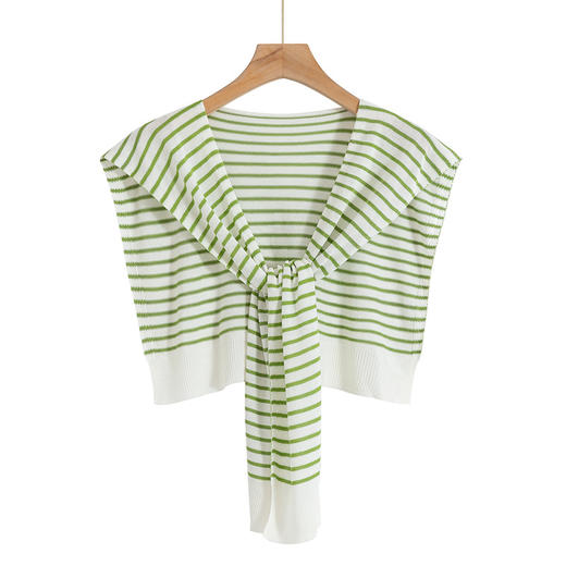 薄款时尚条纹针织百搭坎肩搭肩 商品图3