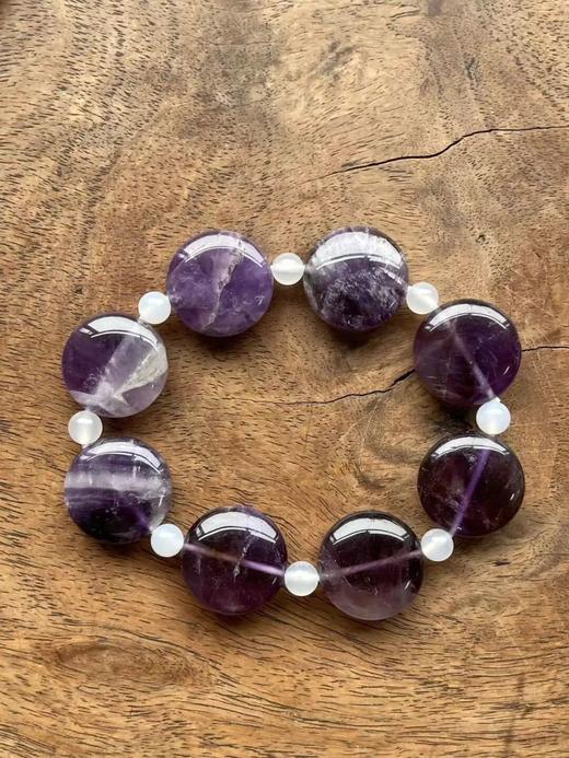 紫水晶扁圆珠首饰三件套组，顺丰包邮 商品图4