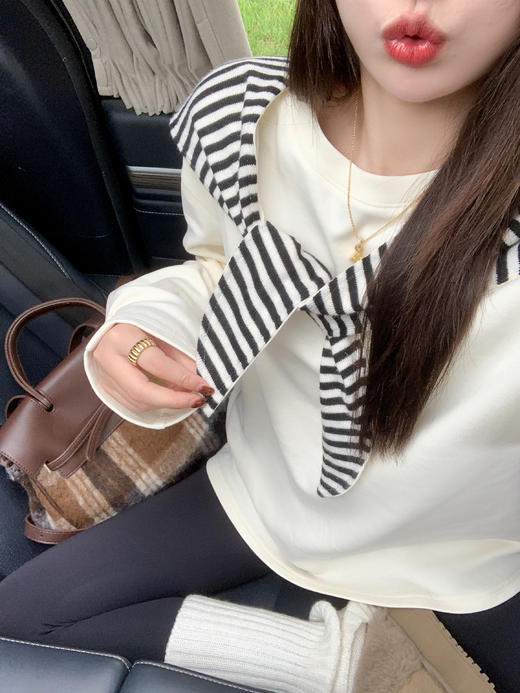 <曾小咸推荐> 现货秒杀！微信超特价！白色圆领长袖t恤（带披肩帽）日常179.99 立减90 秒杀89.99！ 商品图5