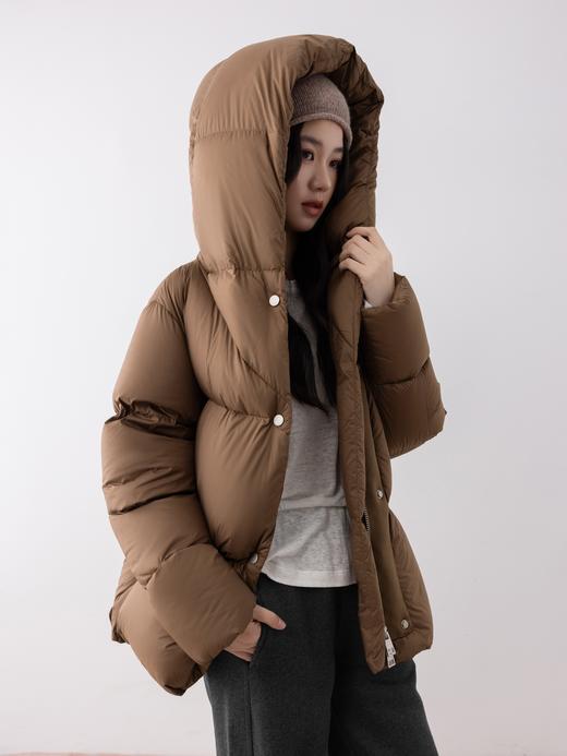 COCO ZONE “泡芙”美拉德90鹅绒连帽保暖羽绒服CC2D3136 商品图1