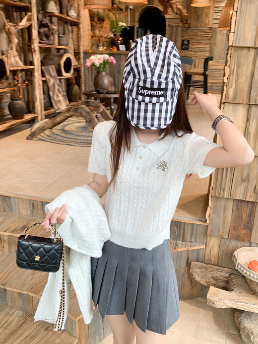 <曾小咸推荐>现货秒杀！微信超特价！3色polo领刺绣针织衫两件套 日常219.99 立减120 秒杀99.99！ 商品图12