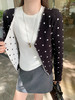 【149元任选2件】现货！黑色波点v领短款毛衣开衫 商品缩略图14