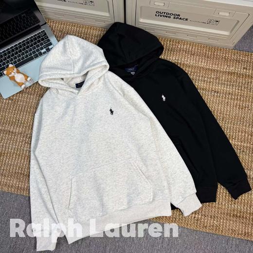 D110925小马刺绣拉链开衫加绒外套连帽卫衣 商品图0