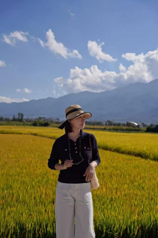 哥弟同款V领POLO金扣通勤也温柔坑条桑蚕丝超细羊毛衫 商品图7