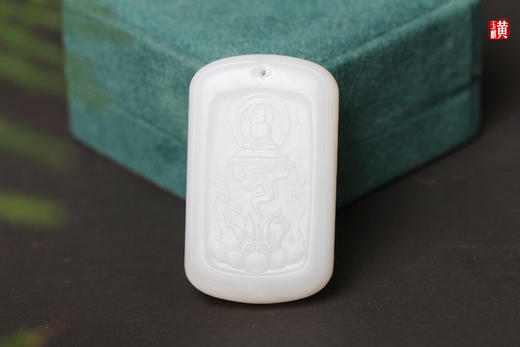 和田白玉【大势至菩萨】吊坠 商品图4