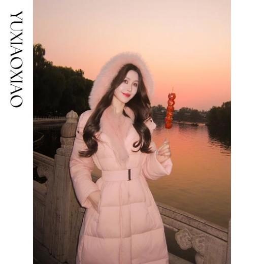 余潇潇【冰雪奇遇】三防95白鹅绒可拆卸狐狸毛领保暖长款羽绒服冬季 商品图0