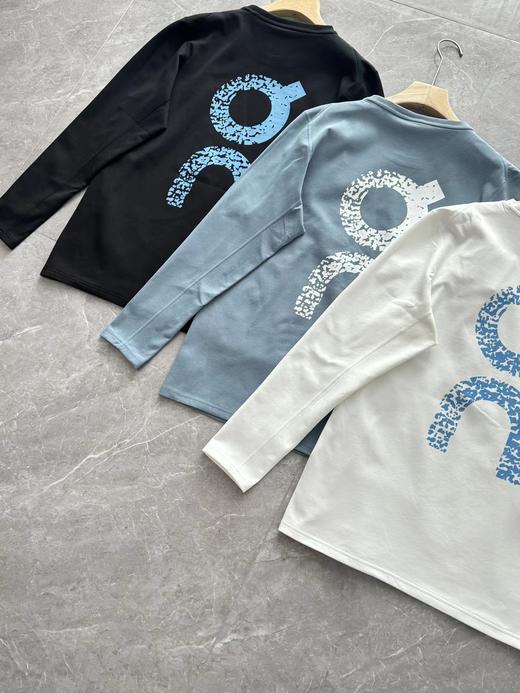 D110912男士背后超大印花标识磨毛长袖底层保暖tee 商品图5