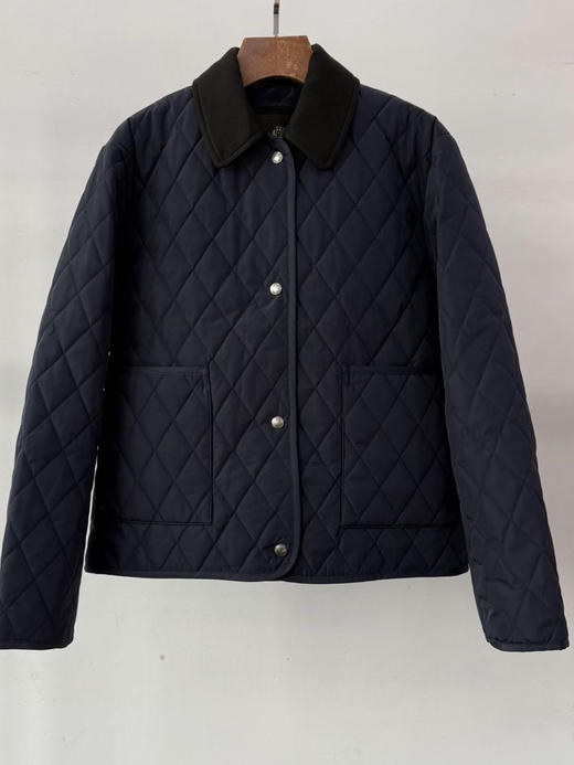 LP 羊绒领 经典菱格棉服。米色。深蓝色自己备注号码颜色 商品图6