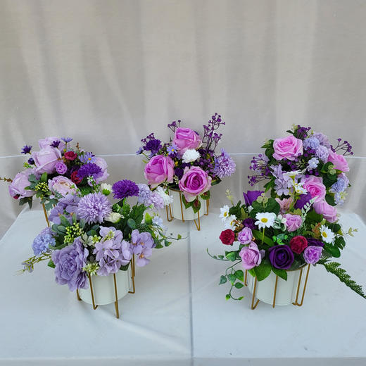 【花思源】扫墓专用仿真鲜花盆花（蓝色）国际品质仿真花 商品图1