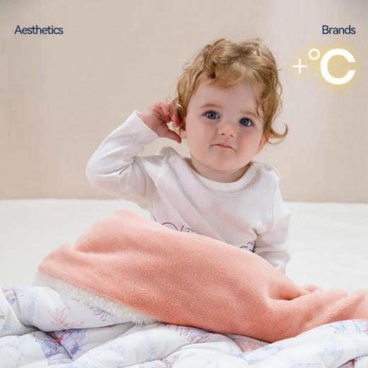 DOMIAMIA暖感被被子秋冬款羊羔绒儿童成人被 商品图2