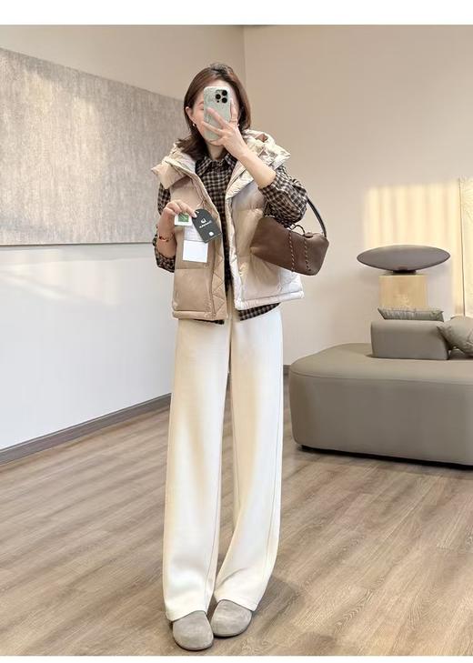 710g显瘦王报恩西裤秋冬加厚醋酸羊毛气质通勤窄阔腿裤 商品图9