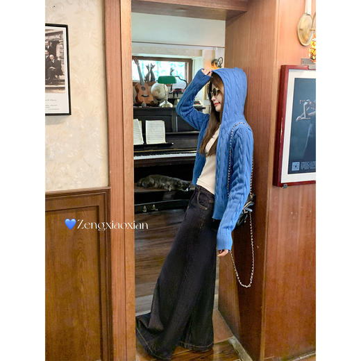 <曾小咸推荐>拉链连帽毛衣秋冬款 商品图4