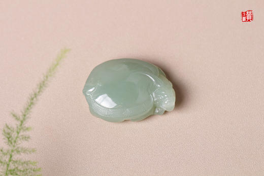 和田玉且末蓝【龙龟】吊坠 商品图4