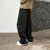 徐太浪【松紧腰系绳 缉明线】阔腿休闲裤男秋冬宽松直筒通勤裤子 商品缩略图3